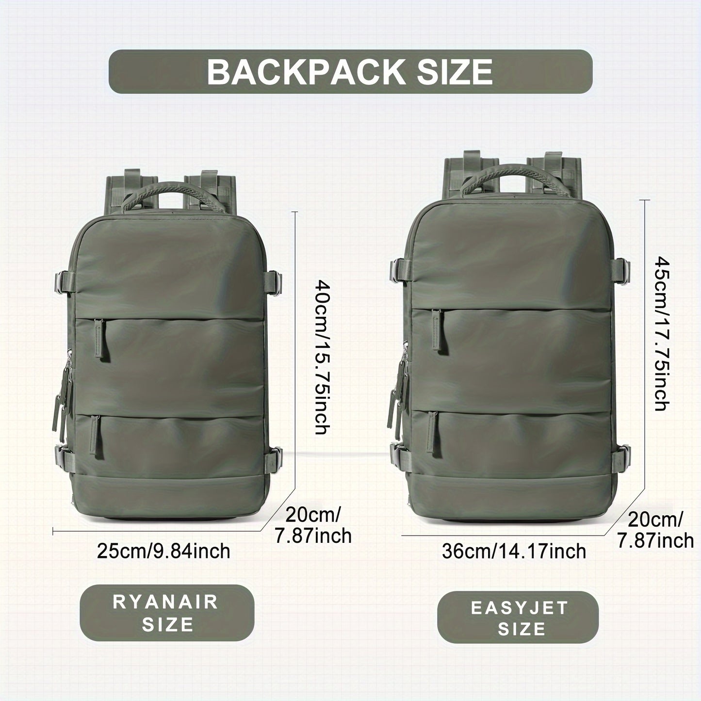 Backpack With Multiple Pockets, Tsa-Approved For Carry-On Airplane Travel, Scratch-Resistant Laptop Compartment & Separate Shoe Storage