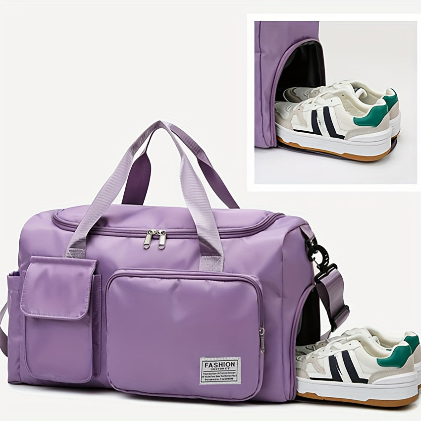 Multi-Function Women’s Gym Bag with Wet/Dry Separation, Shoe Compartment – Stylish, Durable Travel Gear