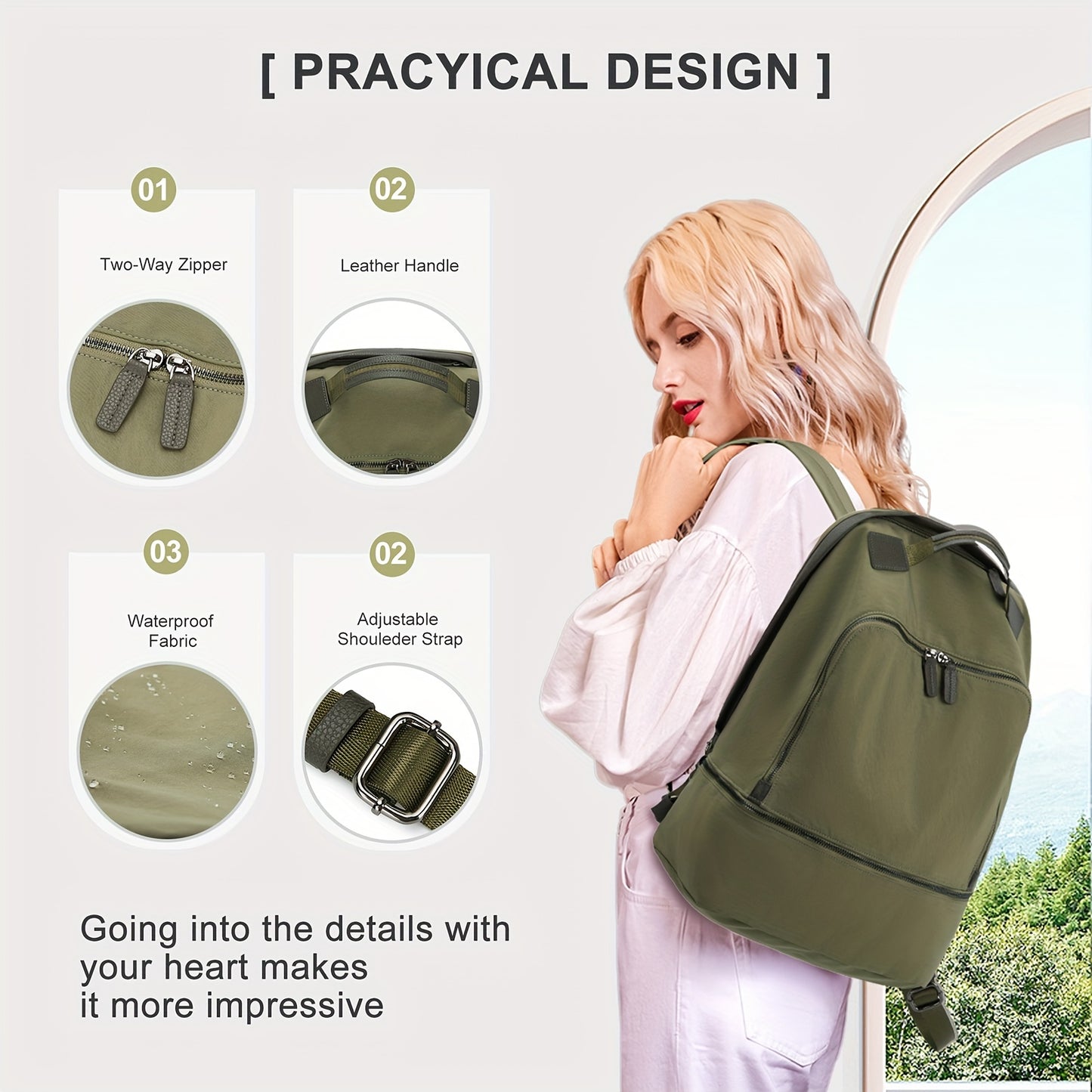 Sports Backpack For Women With Wet Pocket And Shoe Compartment Sports Backpack, With Shoe Compartment
