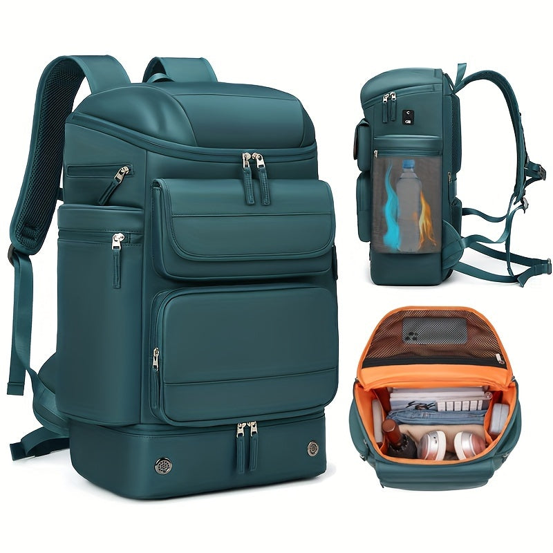 Large Capacity Travel Backpack, bag with Dry and Wet Separation, Shoes Compartment, Waterproof, Trendy, and Ideal for Daily Use
