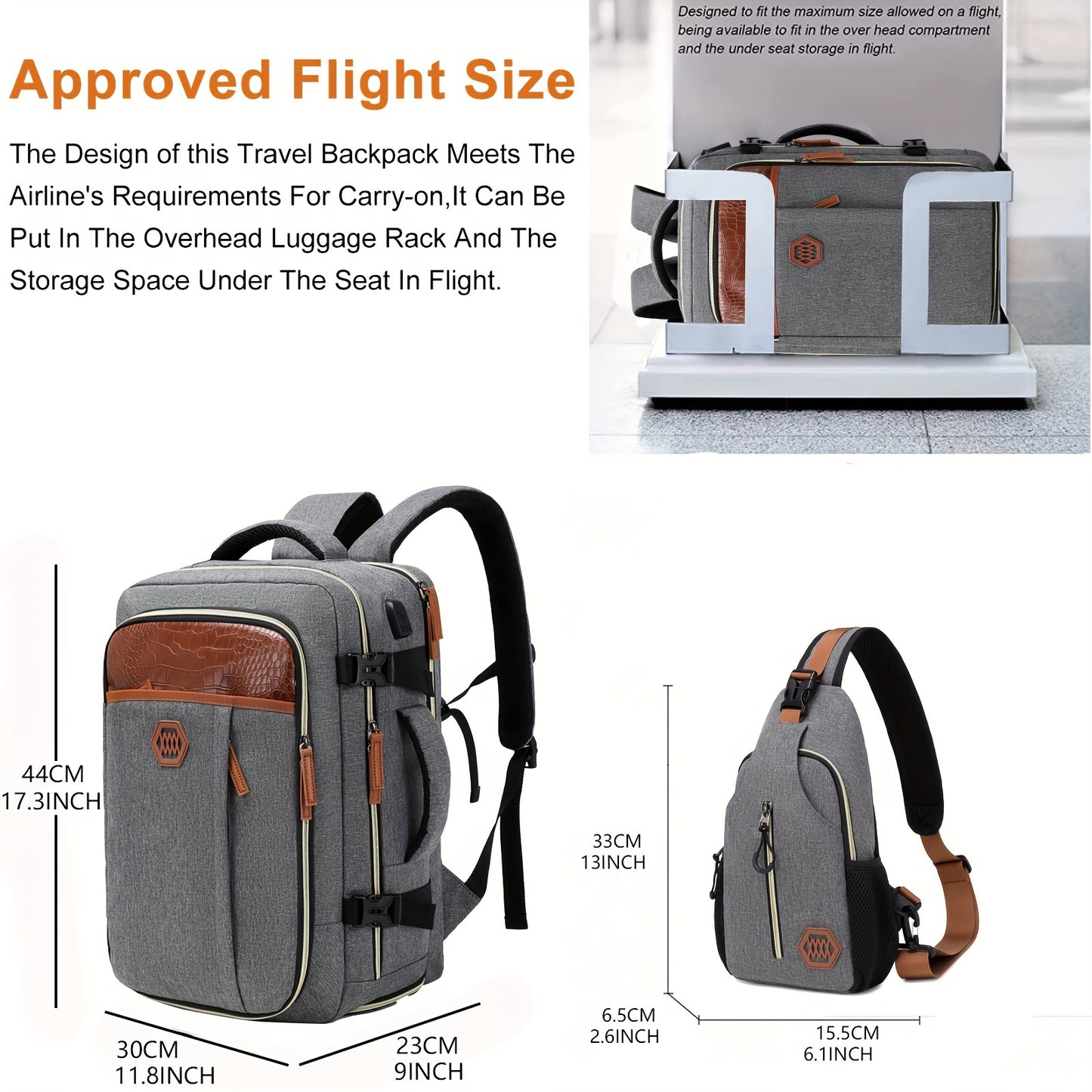 Spacious Carry-On Travel Backpack Plus - Women's Backpacks, Waterproof, and Shoe Compartment Features