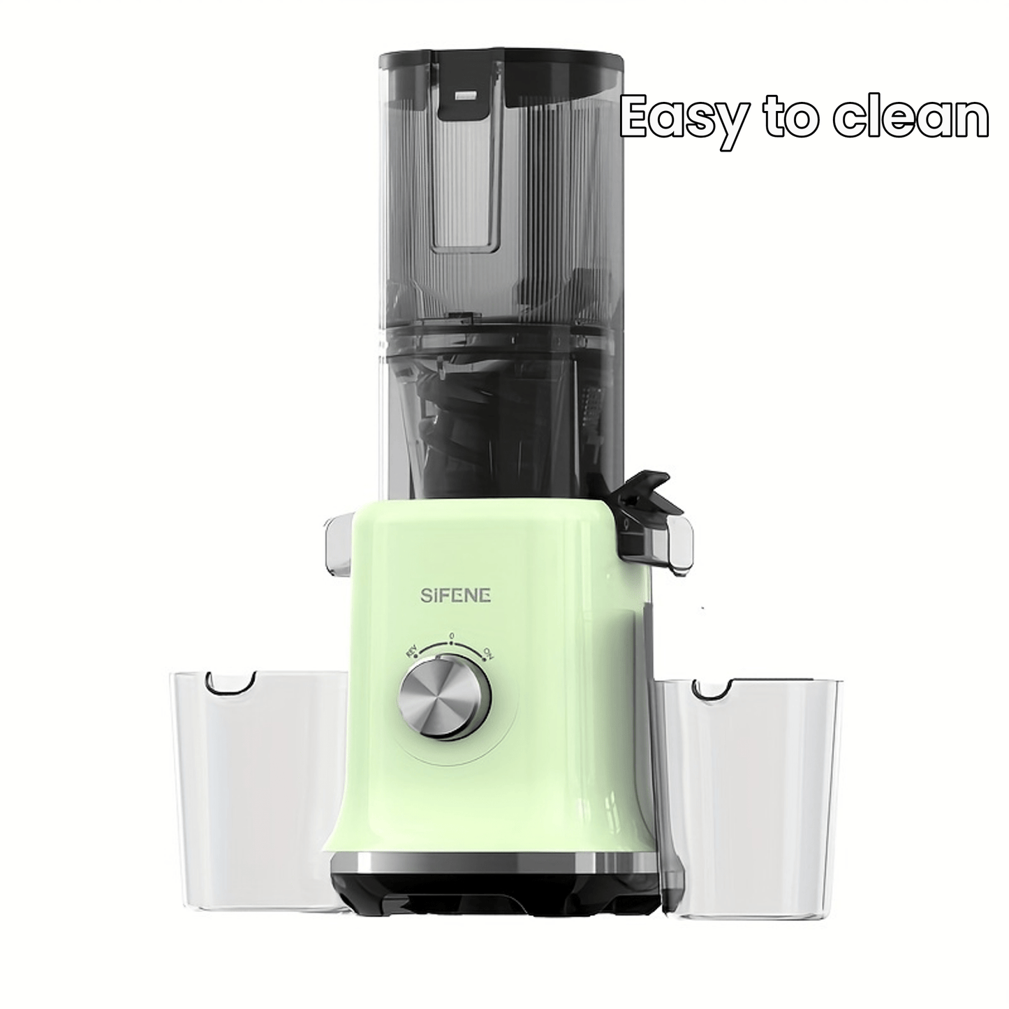 Whole Fruits Cold Press Juicer - 4.3 Inch (110mm) Wide Mouth, Slow Speed Crushing, Large Feeding Trough, Suitable for Vegetables and Fruit