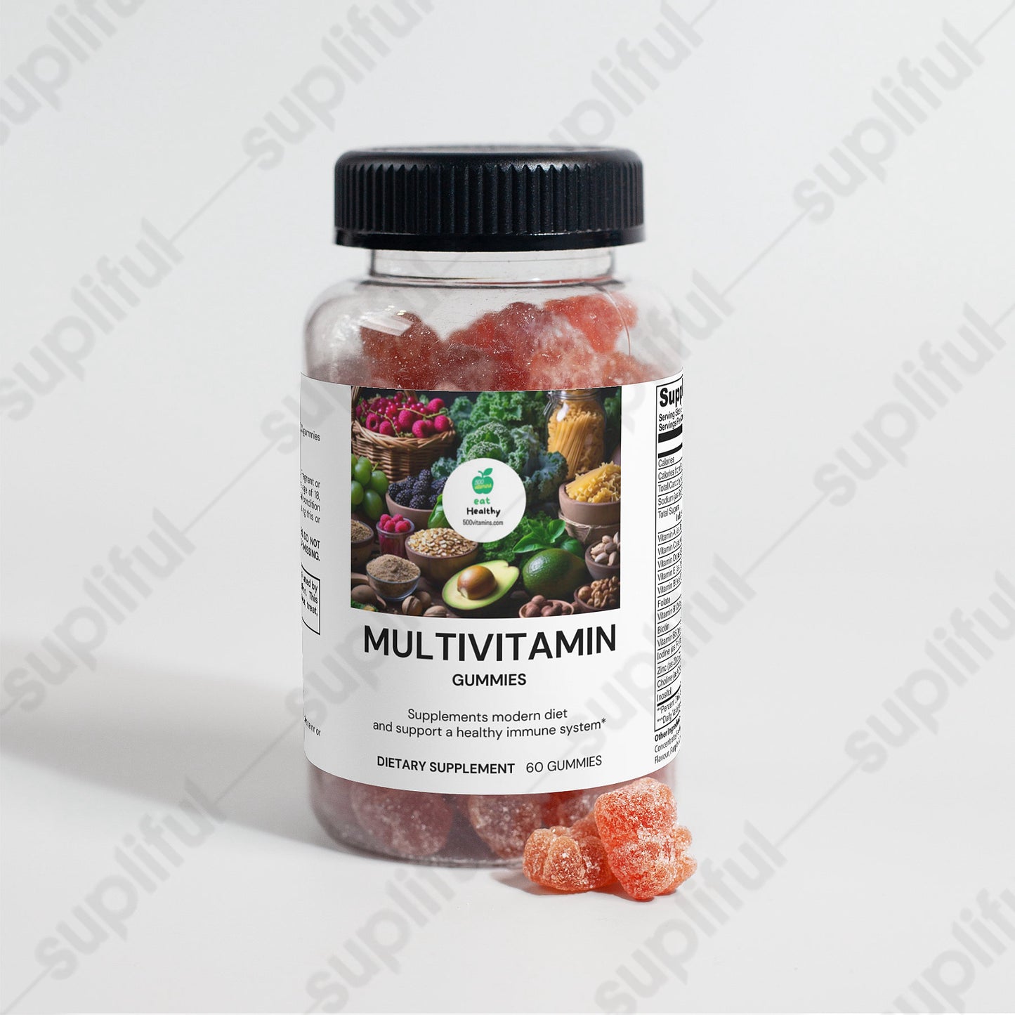 Multivitamin Bear Gummies, help enhance memory, heart health, boost immune system Adult)