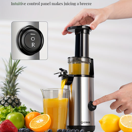 1pc, Premium Slow Squeezer Cold Press Juice Extractor Machine - Efficiently Squeezes Fresh Juice, Easy to Clean, Space-Saving Design - Perfect for Home Kitchen