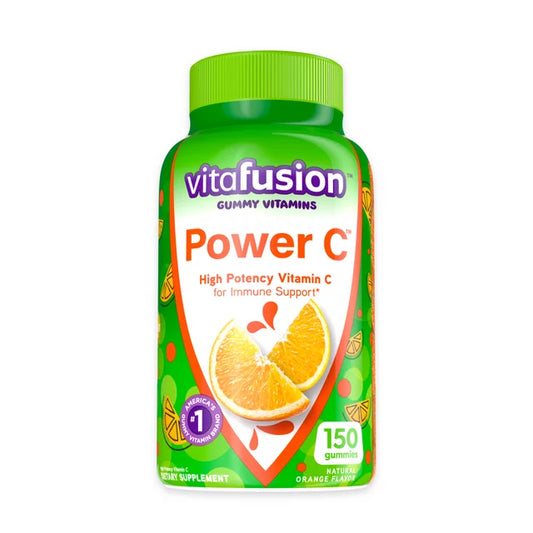 Power C Vitamin C Gummies for Immune Support, Orange Flavored, 150 Count