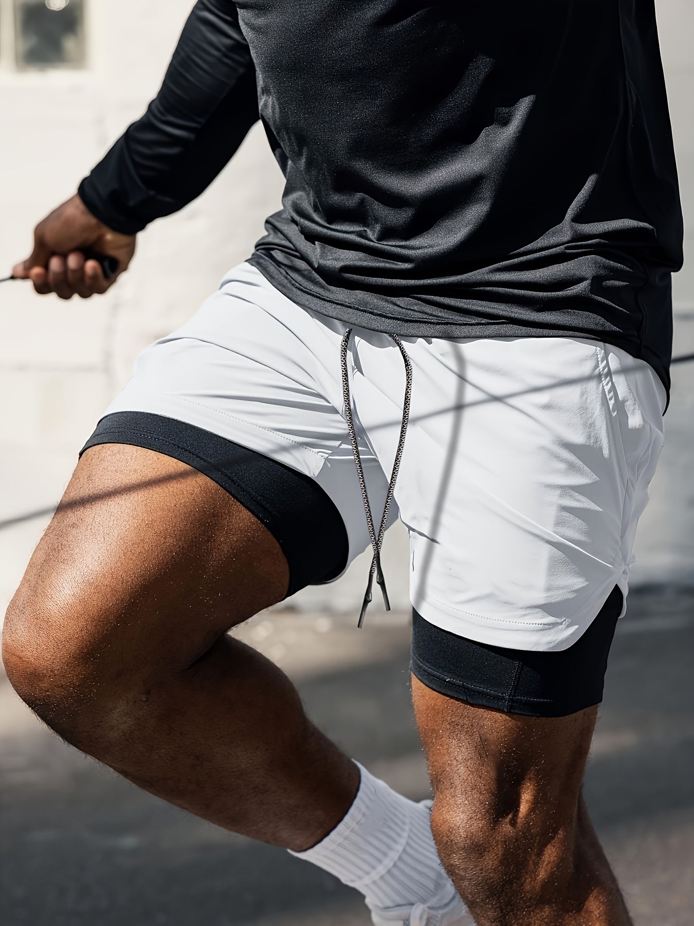 2-in-1 Double Layer Shorts - Ultra-Comfortable with a Hint of Stretch for Flexibility, Ideal for Intense Gym Sessions