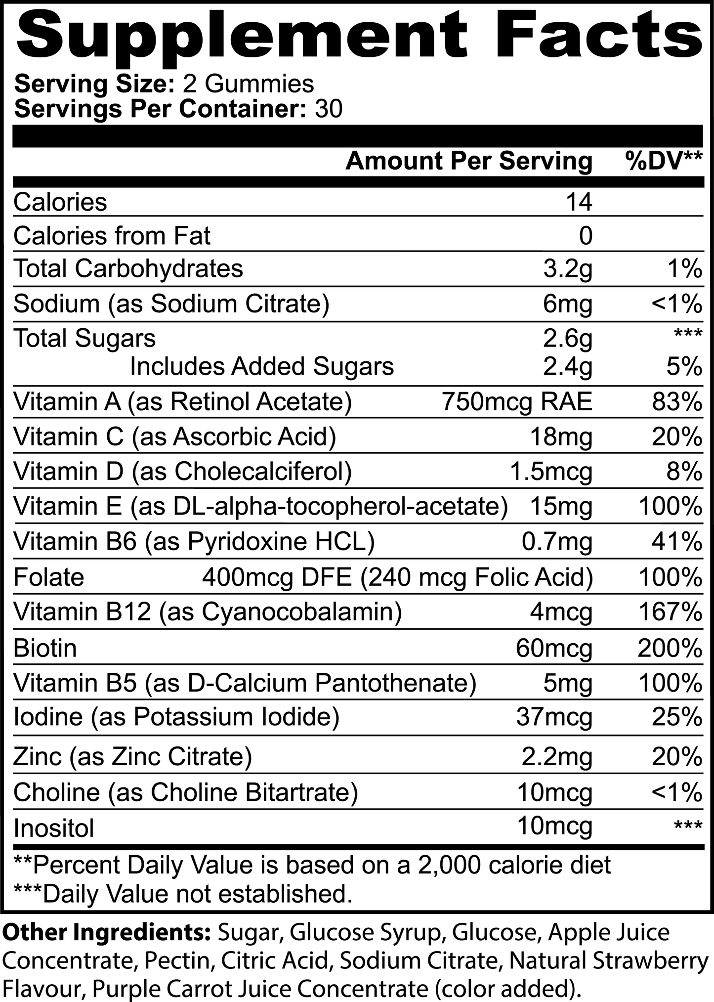 Multivitamin Bear Gummies, help enhance memory, heart health, boost immune system Adult)