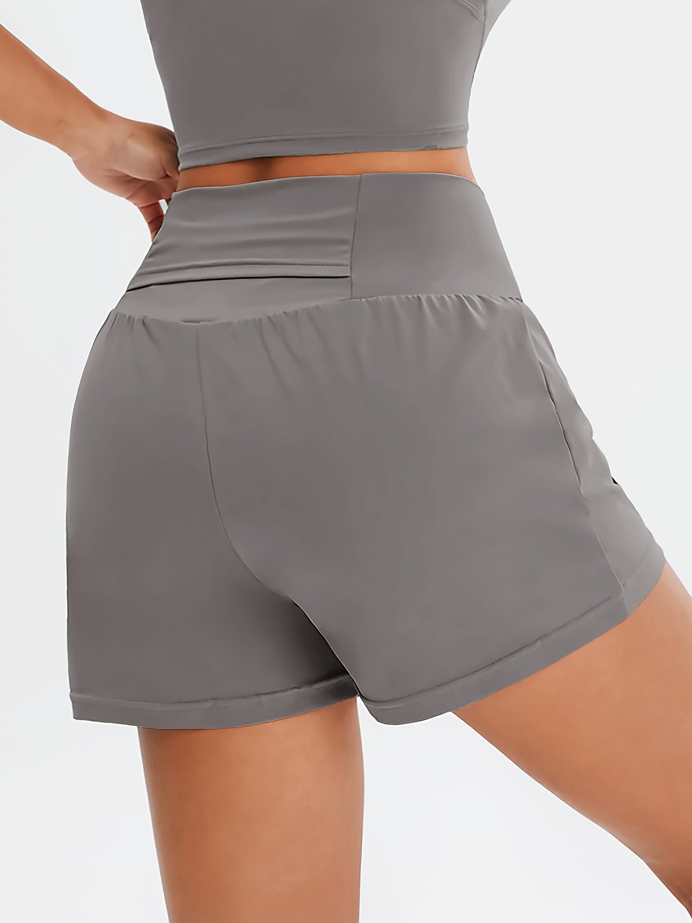 2-in-1 Running Shorts with Pockets, High Waist Yoga Shorts for Women, Breathable And Comfortable Outdoor Sports Wear