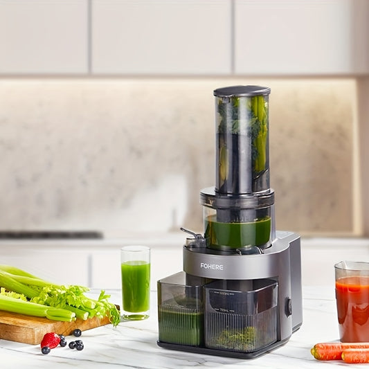 Cold Press Juicer Extractor, Slow Masticating Juicer Fit Whole Fruits & Vegetables With 4.72" Wide Mouth Easy To Clean, Juicer Machines Vegetable And Fruit With Quiet Motor, Reverse Function