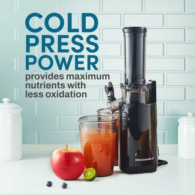 Compact Masticating Cold Press Slow Juicer, Black