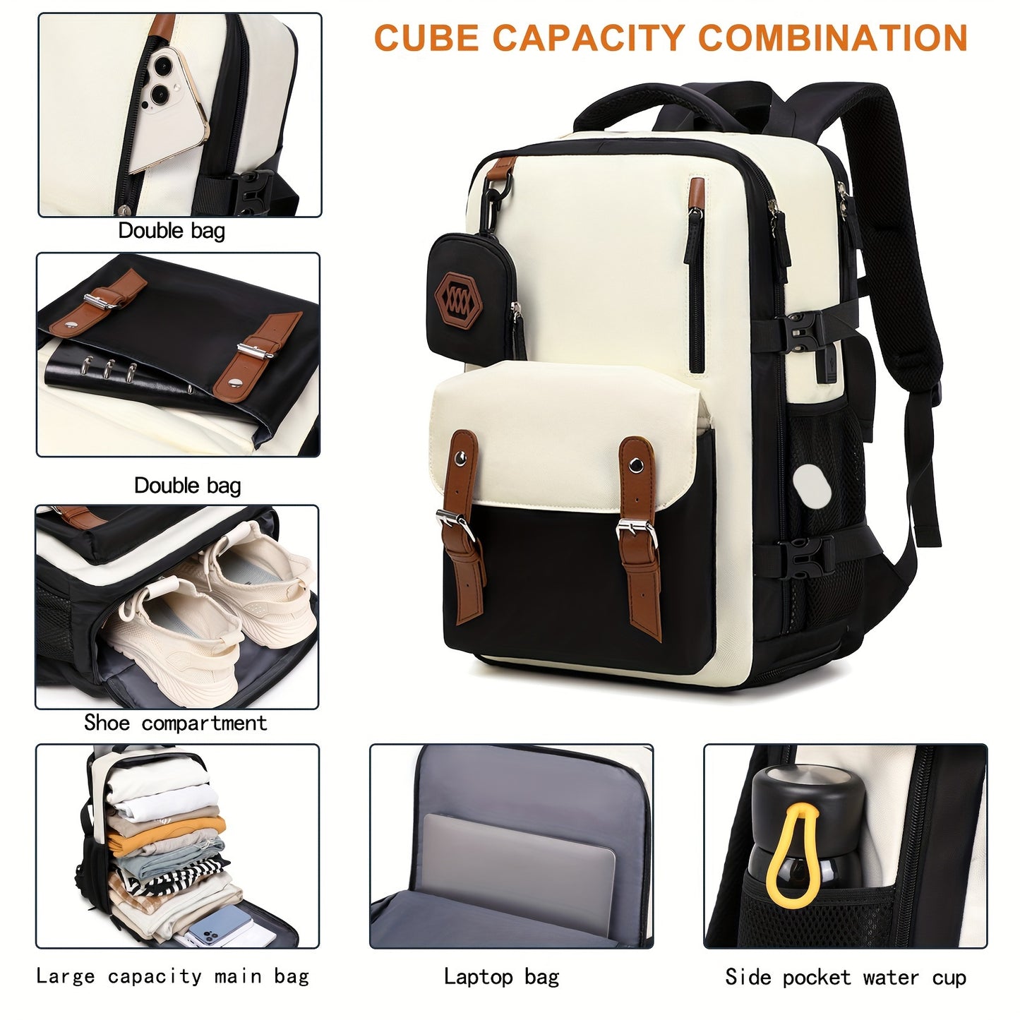 Travel Backpack, Laptop Backpack, College Computer Bag, Suitable For Both Women And Men, Casual Backpack With Shoe Compartment