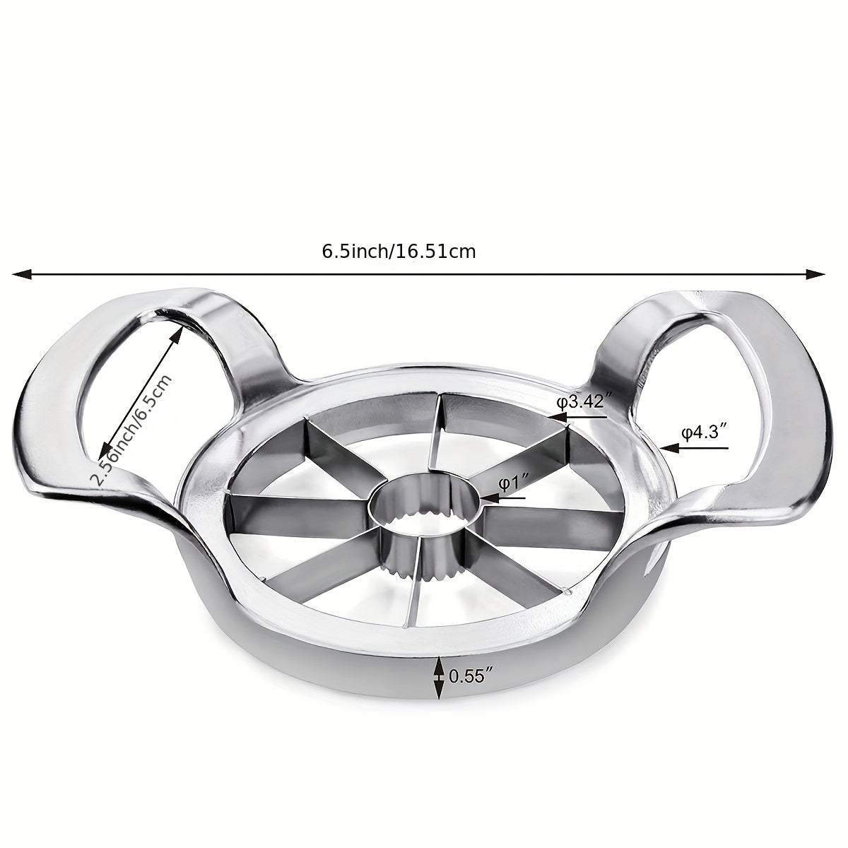 1pc Premium Apple Slicer - Easy-to-Use Reusable Stainless Steel Fruit Corer and Divider - Kitchen Essential for Healthy Snacking, Party Supplies, Back to School, and Halloween