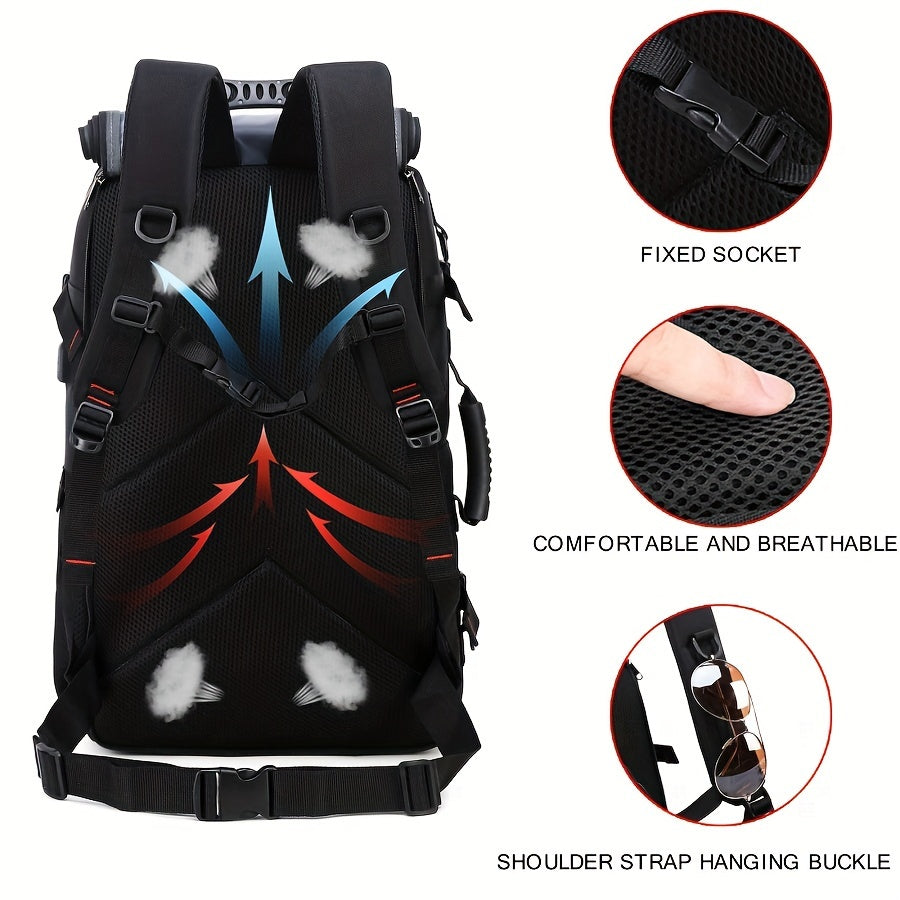 Large Capacity Multi-Functional Travel Hiking Backpack, Waterproof, Multiple Compartments, for Camping, Trips, and Outdoor Adventures