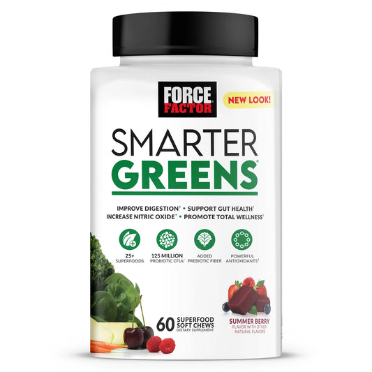 Smarter Greens Soft Chews, Greens Superfoods Supplement, Summer Berry, 60 Soft Chews