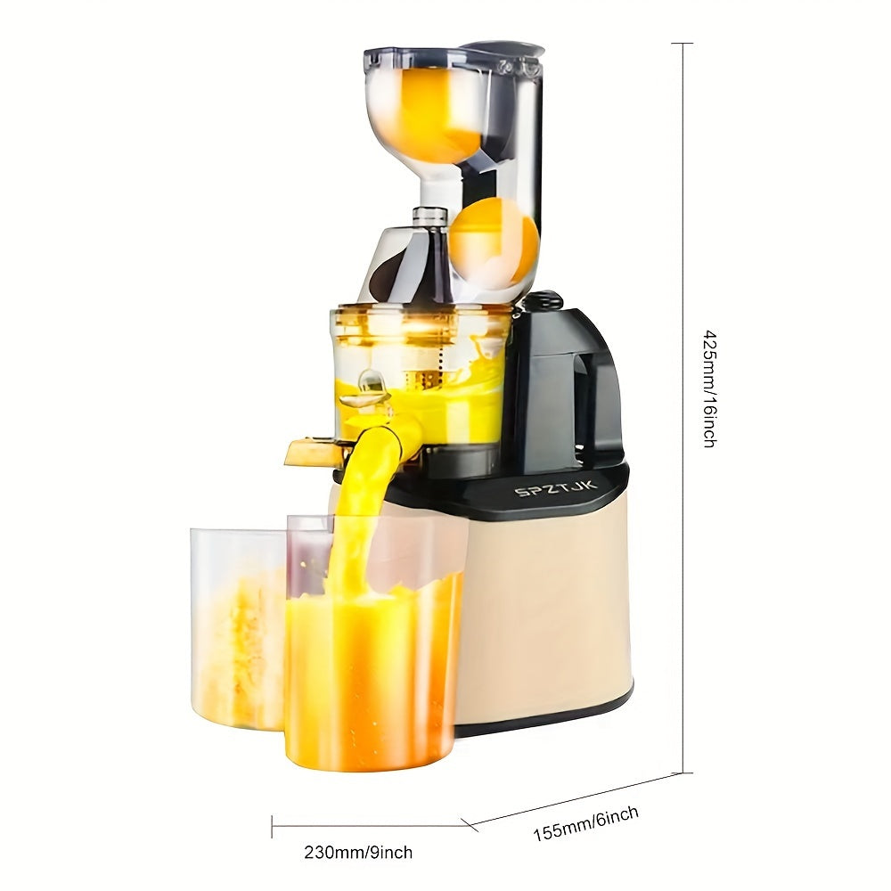 150W Multi-Texture Cold Press Masticating Juicer Machine - High-Yield, Quiet Operation, Cold Press Extraction, Apples, and Vegetables