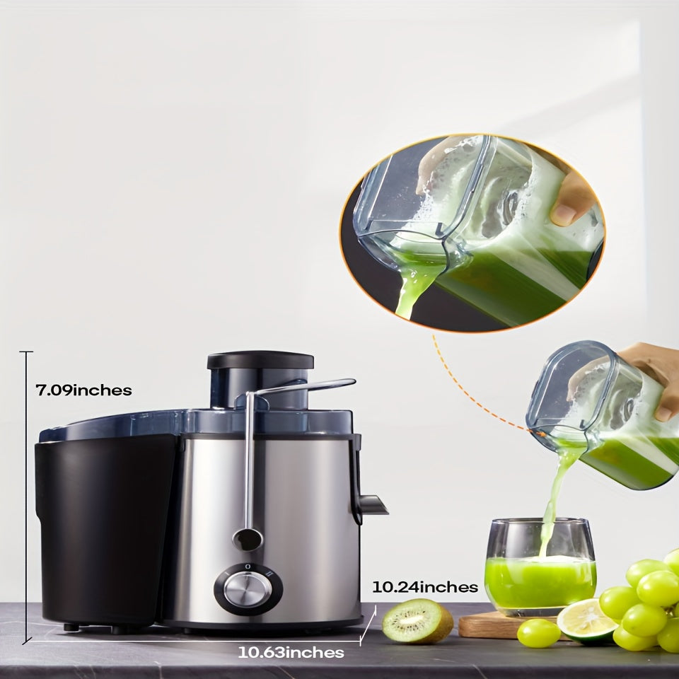 400W New Generation Compact Centrifugal Juicer Machine - 3" Wide Mouth, Dual Speeds, Easy Cleaning, Brush Included - Vegetable and Fruit Extractor for Healthy Living