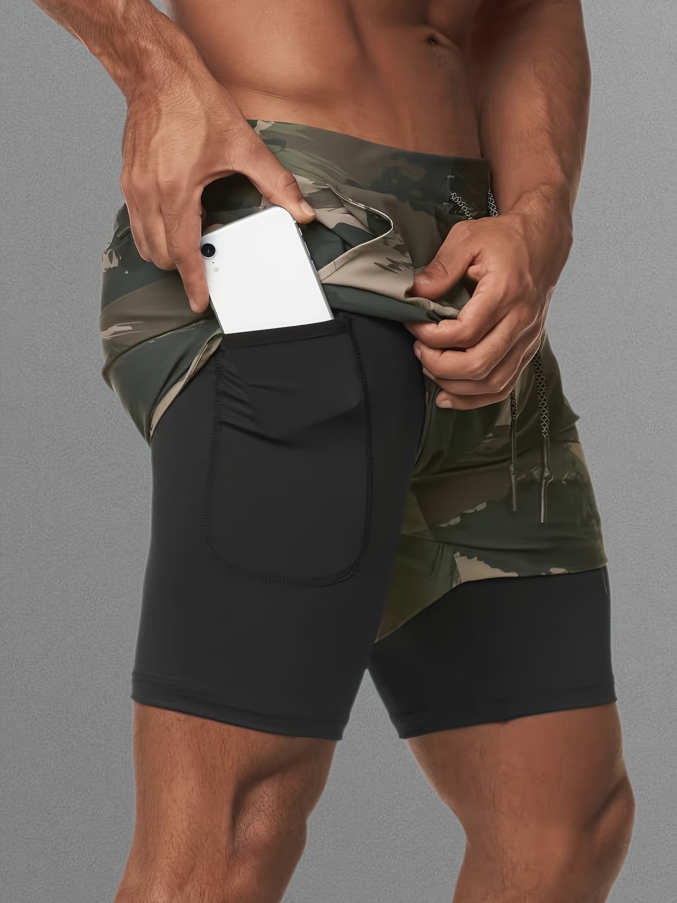 2-in-1 Double Layer Shorts - Ultra-Comfortable with a Hint of Stretch for Flexibility, Ideal for Intense Gym Sessions